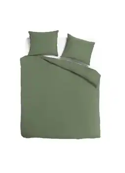 TotaalBED Dekbedovertrek Noa Olijfgroen | 240 x 200/220 cm aanbieding