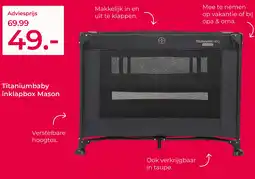 Prenatal Titaniumbaby inklapbox Mason aanbieding