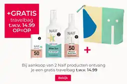 Prenatal Bij aankoop van 2 Naïf producten ontvang je een gratis travelbag aanbieding