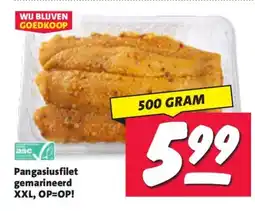 Nettorama Pangasiusfilet gemarineerd XXL, OP=OP! aanbieding