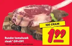 Nettorama Runder tomahawk steak* OP=OP! Niet in alle filialen beschikbaar. aanbieding