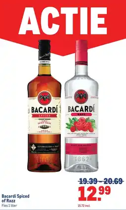Makro Bacardi Spiced of RazzFles aanbieding