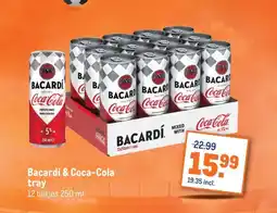 Makro Bacardi & Coca-Cola tray aanbieding