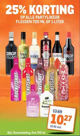 Makro OP ALLE PARTYLIKEUR FLESSEN aanbieding