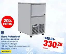 Makro Metro Professional ijsblokjesmachine aanbieding