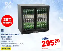 Makro Metro Professional barkoelkast aanbieding