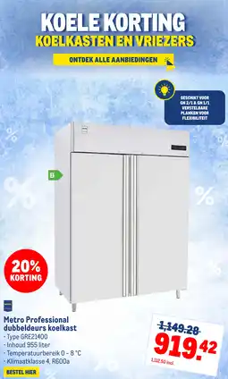Makro Metro Professional dubbeldeurs koelkast aanbieding