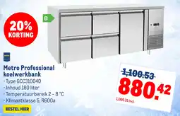 Makro Metro Professional koelwerkbank aanbieding