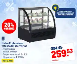 Makro Metro Professional tafelmodel koelvitrine aanbieding