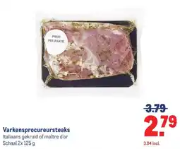Makro Varkensprocureursteaks aanbieding