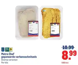 Makro Metro Chef gepaneerde varkensschnitzels aanbieding