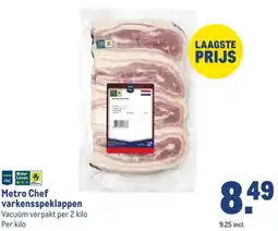 Makro Metro Chef varkensspeklappen aanbieding