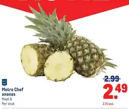 Makro Metro Chef ananas aanbieding