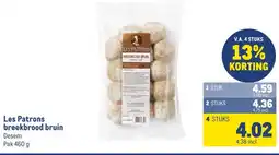 Makro Les Patrons breekbrood bruin aanbieding