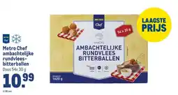 Makro Metro Chef ambachtelijke rundvlees- bitterballen aanbieding