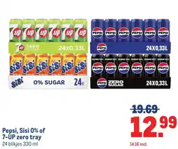 Makro Pepsi, Sisi 0% of 7-UP zero tray aanbieding