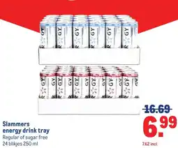 Makro Slammers energy drink tray aanbieding