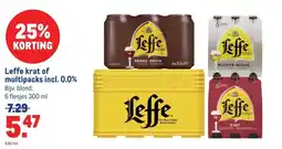 Makro Leffe krat of multipacks incl. 0.0% aanbieding