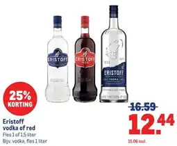 Makro Eristoff vodka of red aanbieding