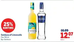 Makro Sambuca of Limoncello aanbieding