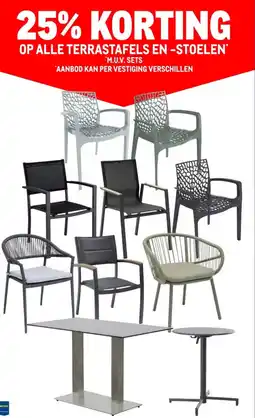 Makro Op alle terrastafels en stoelen aanbieding
