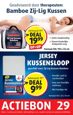 Lucovitaal Bamboe Zij-Lig Kussen aanbieding