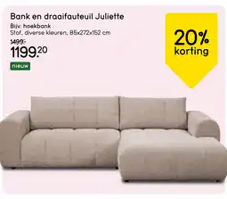 Leen Bakker Bekijk Bank en draaifauteuil Juliette aanbieding