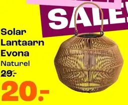 Kwantum Solar Lantaarn Evona aanbieding