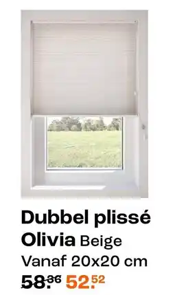 Kwantum Dubbel plissé Olivia aanbieding