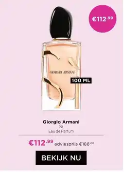 ICI Paris XL Giorgio Armani Si aanbieding