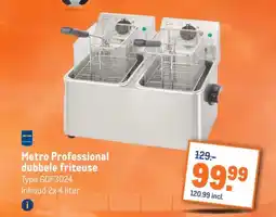 Makro Metro professional dubbele friteuse aanbieding