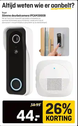 Hubo Trust Slimme deurbelcamera IPCAM3000B aanbieding