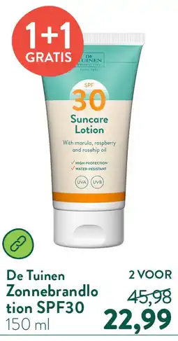 Holland & Barrett Zonnebrandlotion SPF30 aanbieding