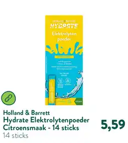 Holland & Barrett Hydrate Elektrolytenpoeder Citroensmaak - 14 sticks aanbieding