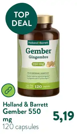 Holland & Barrett Gember 550 mg aanbieding