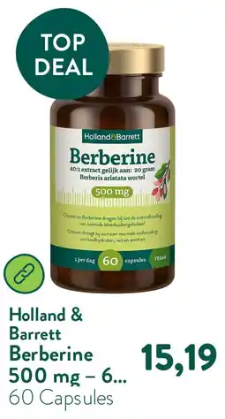Holland & Barrett Berberine 500 mg – 60 capsules aanbieding