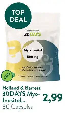 Holland & Barrett 30DAYS Myo-Inositol 500mg aanbieding