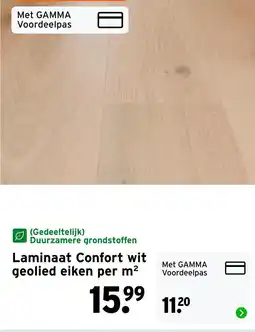 GAMMA Laminaat Confort wit geolied eiken aanbieding
