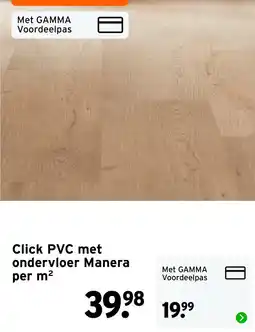 GAMMA Click PVC met ondervloer Manera aanbieding