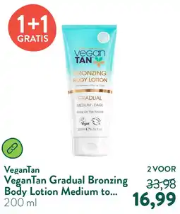 Holland & Barrett VeganTan Gradual Bronzing Body Lotion Medium to Dark aanbieding