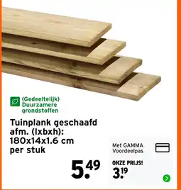 GAMMA Tuinplank geschaafd afm. (lxbxh): 180x14x1.6 cm aanbieding