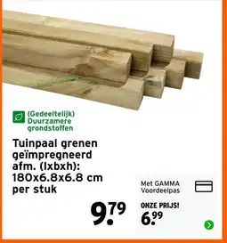 GAMMA Tuinpaal grenen geïmpregneerd afm. (lxbxh): 180x6.8x6.8 cm aanbieding