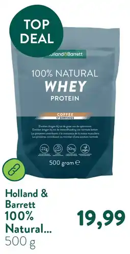 Holland & Barrett 100% Natural Whey Protein Coffee aanbieding
