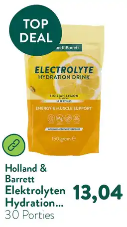 Holland & Barrett Elektrolyten Hydration Drink Citroen – 150g aanbieding