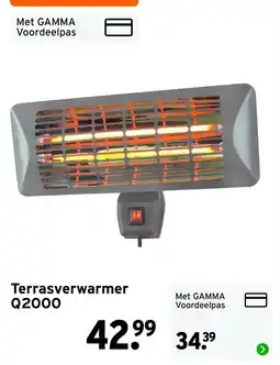 GAMMA Terrasverwarmer Q2000 aanbieding