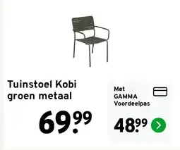 GAMMA Tuinstoel Kobi groen metaal aanbieding