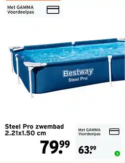 GAMMA Steel Pro zwembad 2.21x1.50 cm aanbieding