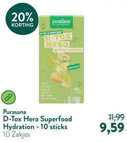Holland & Barrett D-Tox Hero Superfood Hydration - 10 sticks aanbieding
