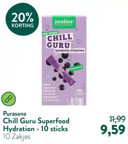 Holland & Barrett Chill Guru Superfood Hydration - 10 sticks aanbieding