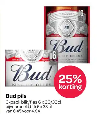 Spar Bud pils aanbieding